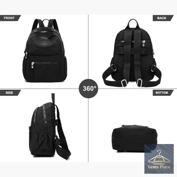 Mini Nylon Anti-Theft Backpack with Multiple Pockets for Women Travel main image 6